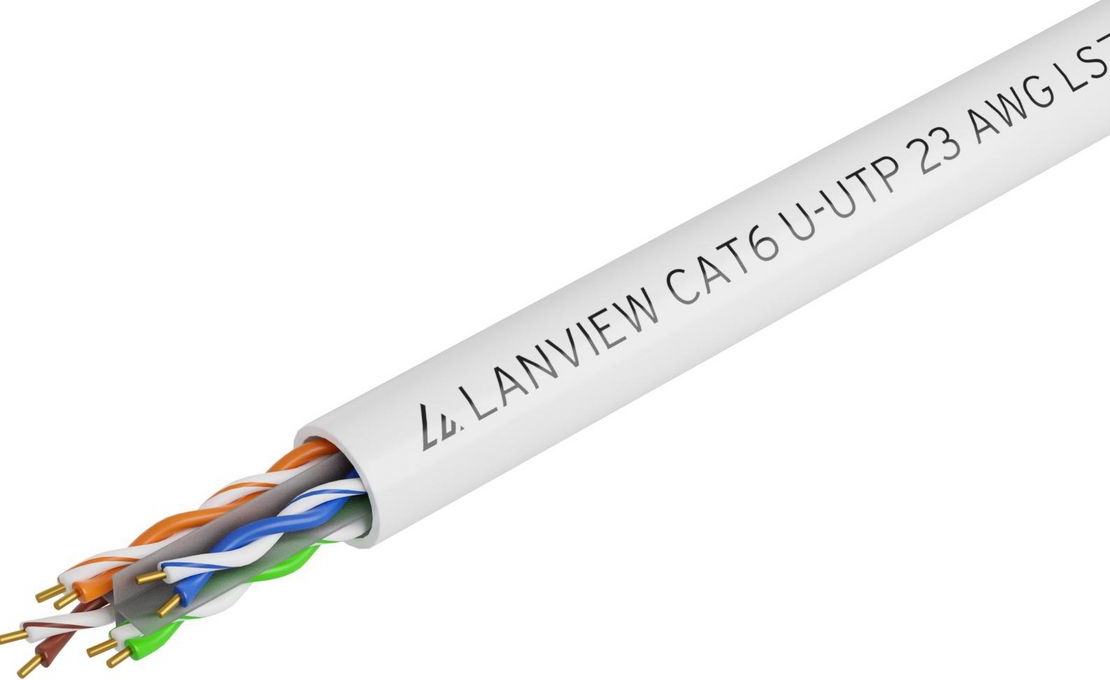 Lanview 4x2xAWG23 LSZH white 305m,