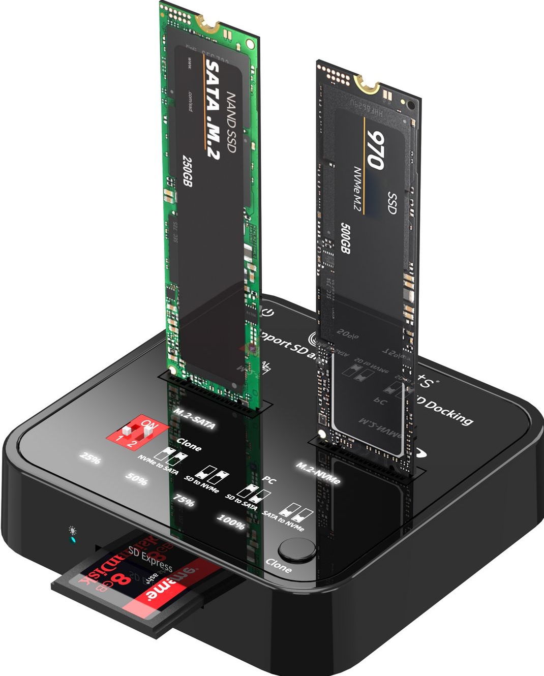 CoreParts SATA/NVMe SSD Clone Docking