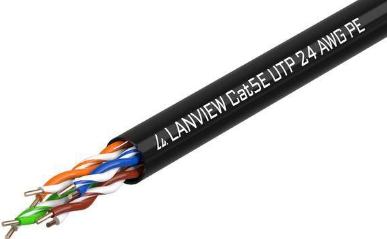 Lanview 4x2xAWG24 Black PE 305m