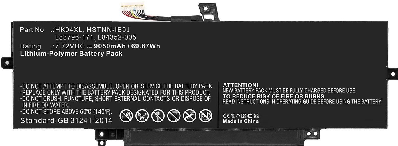 CoreParts 69.87Wh Li-ion 7.72V 9050mAh