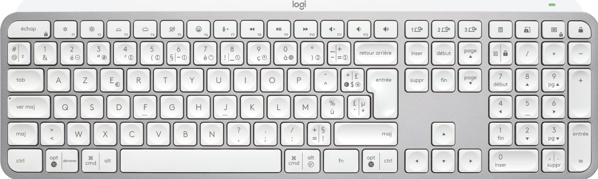 Logitech MX Keys S - Draadloos Toetsenbord - Azerty FR - Pale Grey