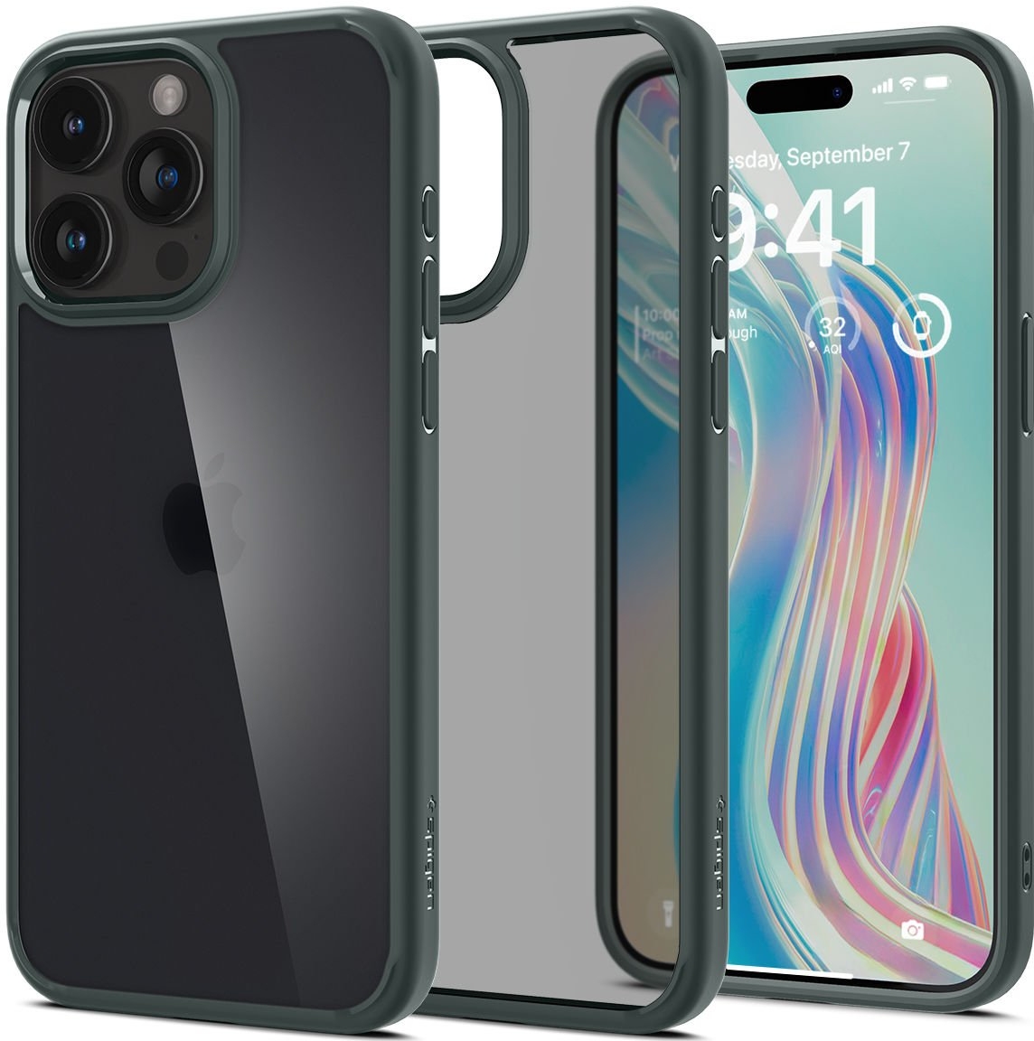 Spigen Ultra Hybrid hoesje voor iPhone 15 Pro Max - Groen