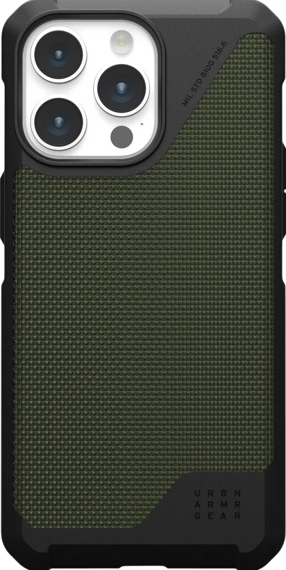 UAG - Metropolis LT Mag Hoesje iPhone 15 Pro Max - kevlar groen