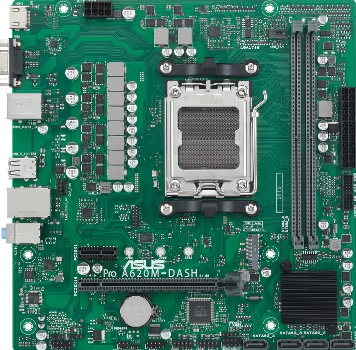 MB ASUS PRO A620M-DASH-CSM (AMD,AM5,DDR5,mATX)