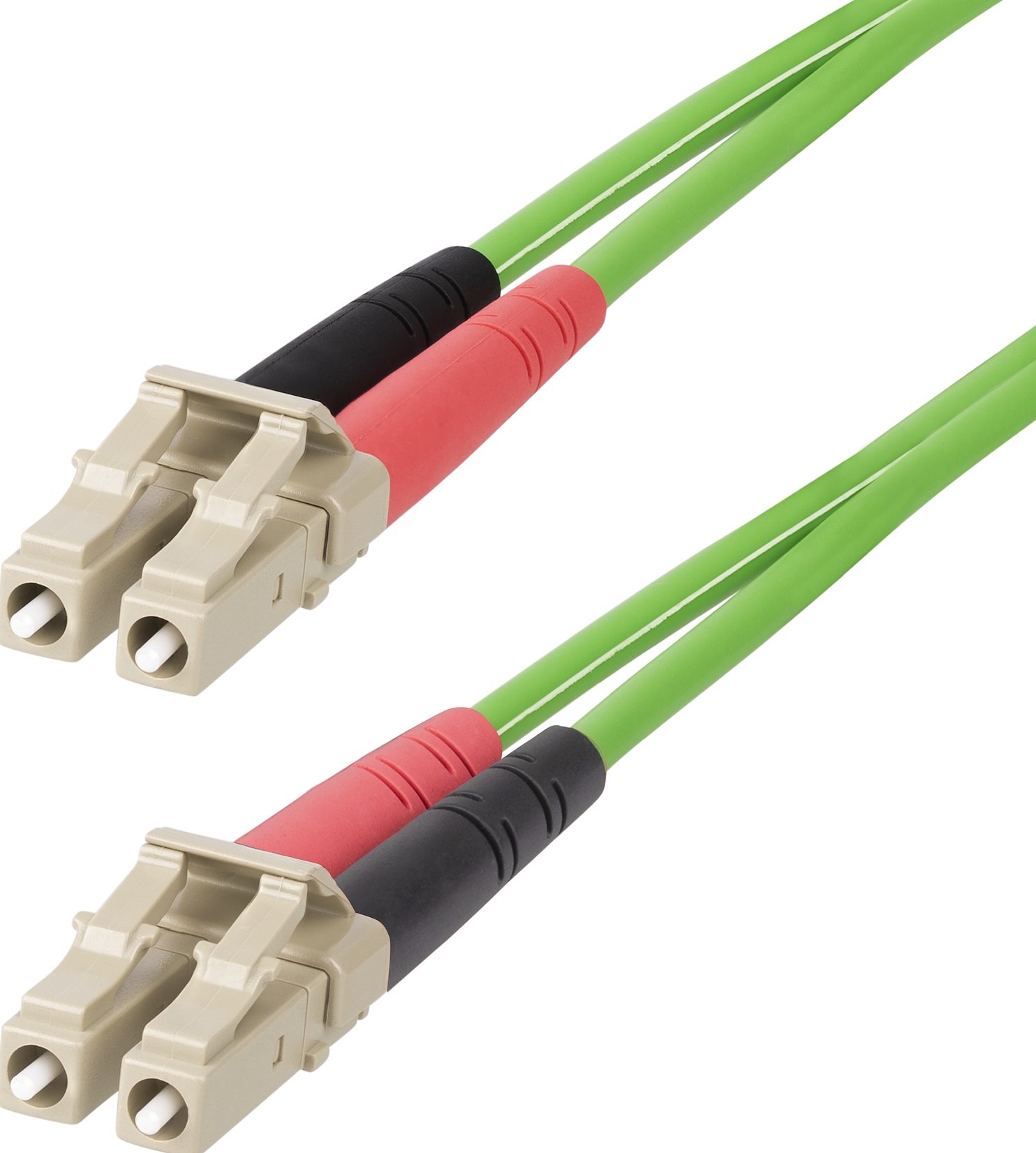 StarTech.com 2m (6ft) LC to LC (UPC) OM5 Multimode Fiber Optic Cable, 50125µm Duplex LOMMF Zipcord, VCSEL, 40G100G, Bend Insensitive, Low Insertion