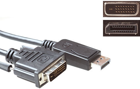 ACT AK3993 Verloopkabel DisplayPort Male/DVI Male - 1 meter