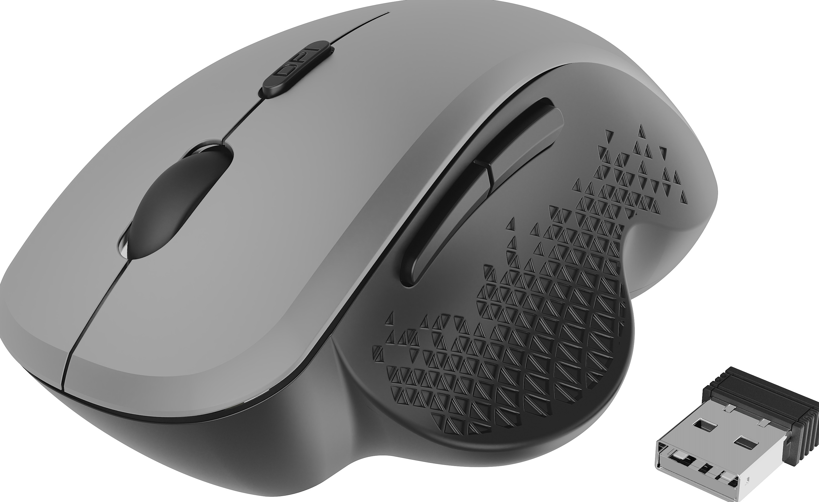 6-knops draadloze muis zwart/space grey